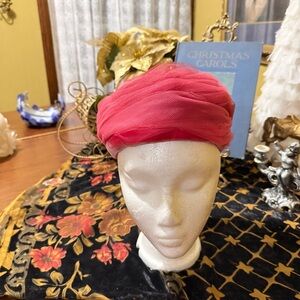 60’s Pink Turban Hat